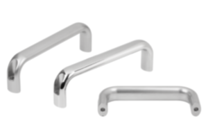 Pull handles stainless steel, oval  with thru hole