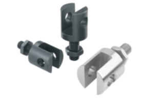 Clevises  with screw, steel or stainless steel