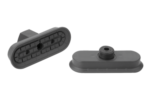 Flat suction cups, oval with integrated fasteners Flat suction cups, oval with integrated fasteners