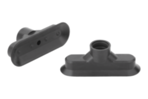 Flat suction cups, oval, with separate fasteners Flat suction cups, oval, with separate fasteners