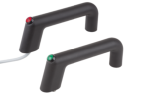 Pull handles, plastic, with electronic switch function and one push button Pull handles, plastic, with electronic switch function and one push button